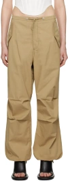 Dion Lee Toggle Parachute Pants In Khaki