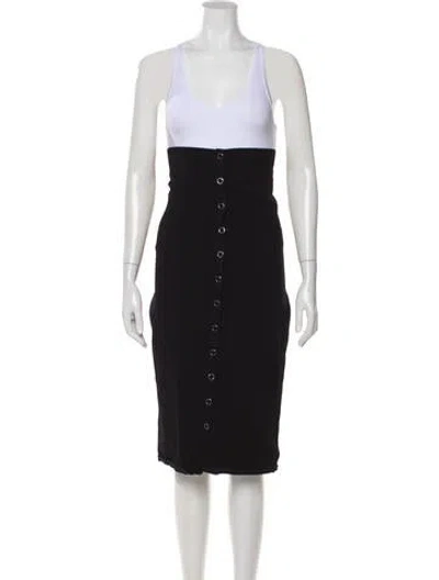 Pre-owned Dion Lee Knee-length Skirt In Black