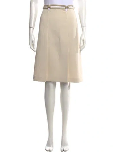 Pre-owned Dion Lee Knee-length Skirt In Neutral