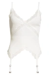 DION LEE LACE PANEL RIB GARTER CAMISOLE
