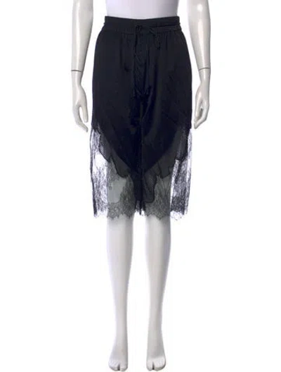Pre-owned Dion Lee Lace Pattern Wide Leg Pants W/ Tags In Black