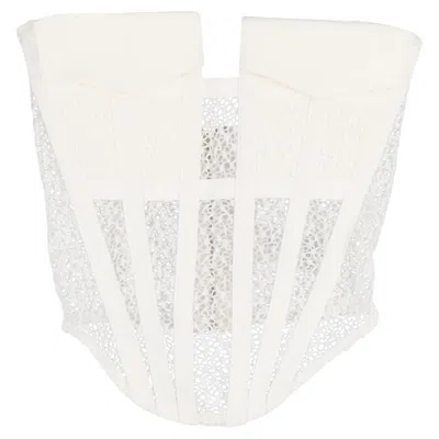 Dion Lee Lace Pocket Corset Top In White Viscose