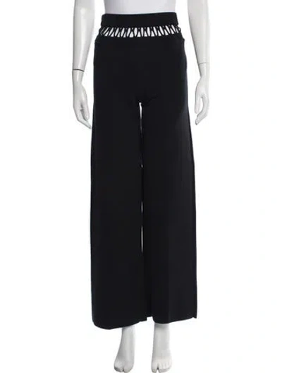 Pre-owned Dion Lee Lace Trim Embellishment Sweatpants In Black