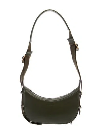 Pre-owned Dion Lee Leather Shoulder Bag In Green