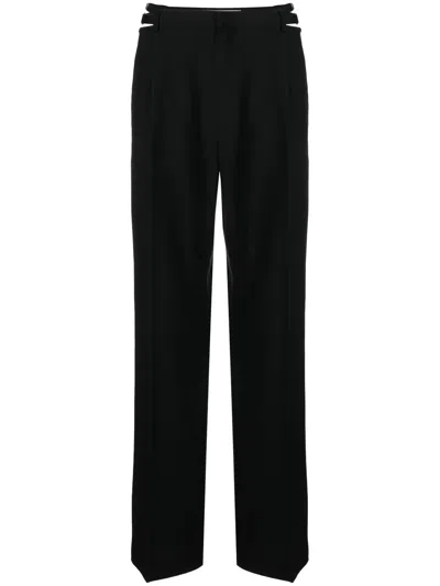 DION LEE LINGERIE CUT-OUT WOOL TROUSERS
