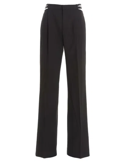 Dion Lee Wool Trouser Trousers Pleated Front In Black