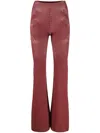 Dion Lee Lock Slit Flared Pants In Red