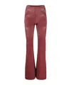 Dion Lee Lock Slit Flared Pants In Red