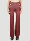 Dion Lee Lock Slit Flared Pants In Red