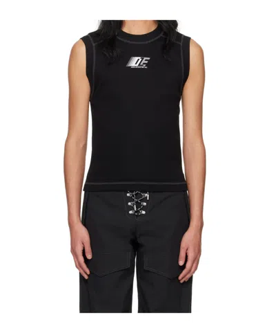 Dion Lee Logo-print Sleeveless T-shirt In Black