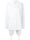 Dion Lee Logo-print Snap Fastening Shirt In Ivory