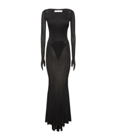 Dion Lee Long Hollow Dress In Black