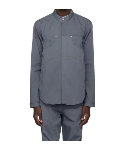 Dion Lee Long-sleeve Denim Shirt In Gray