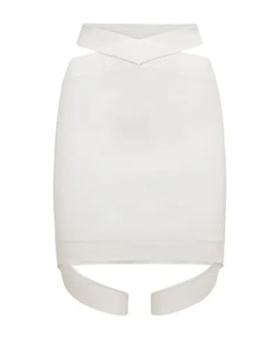 Dion Lee Lvr Mini Skirt In White