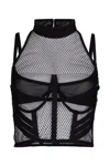 Dion Lee Halterneck Mesh Cut-out Strap Top In Black