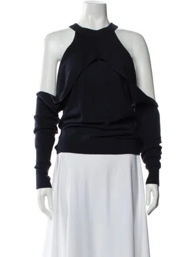 Pre-owned Dion Lee Merino Wool Crew Neck Sweater In Gray