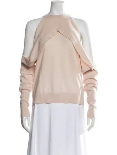 Pre-owned Dion Lee Merino Wool Crew Neck Sweater In Neutral