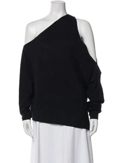 Pre-owned Dion Lee Merino Wool Off-the-shoulder Top W/ Tags In Gray