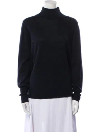 Pre-owned Dion Lee Merino Wool Turtleneck Sweater In Black