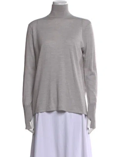 Pre-owned Dion Lee Merino Wool Turtleneck Sweater In Gray