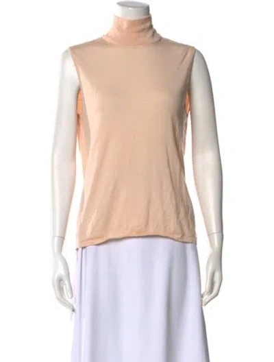 Pre-owned Dion Lee Merino Wool Turtleneck Top In Neutral