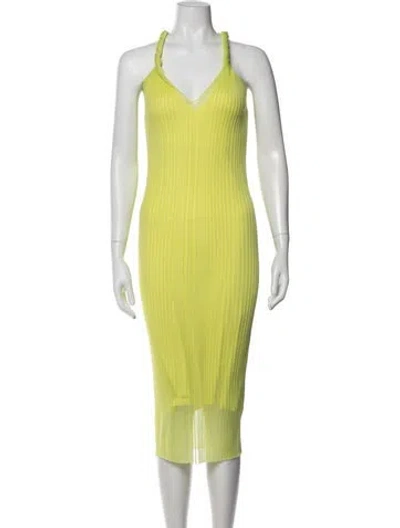 Pre-owned Dion Lee Mesh Accents Dress Set In Green