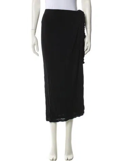 Pre-owned Dion Lee Midi Length Skirt In Black