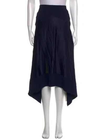 Pre-owned Dion Lee Midi Length Skirt In Blue
