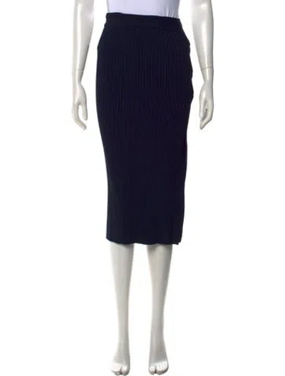 Pre-owned Dion Lee Midi Length Skirt In Blue