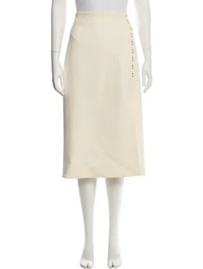 Pre-owned Dion Lee Midi Length Skirt In Neutral