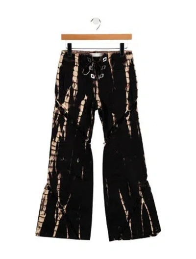 Pre-owned Dion Lee Mid-rise Wide Leg Jeans In Black