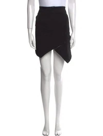 Pre-owned Dion Lee Mini Skirt In Black
