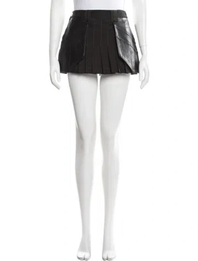 Pre-owned Dion Lee Mini Skirt In Black