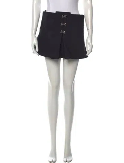 Pre-owned Dion Lee Mini Skirt In Black