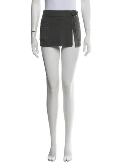 Pre-owned Dion Lee Mini Skirt In Black