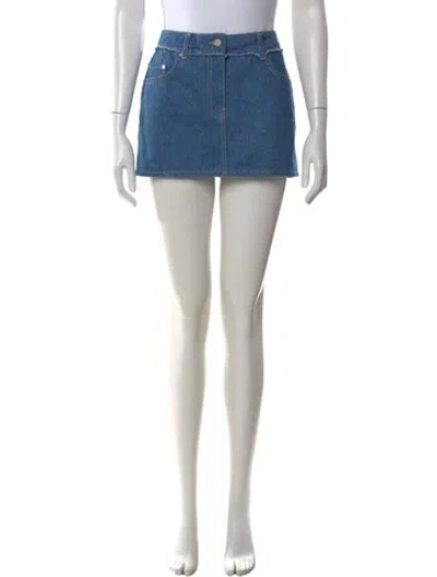 Pre-owned Dion Lee Mini Skirt In Blue