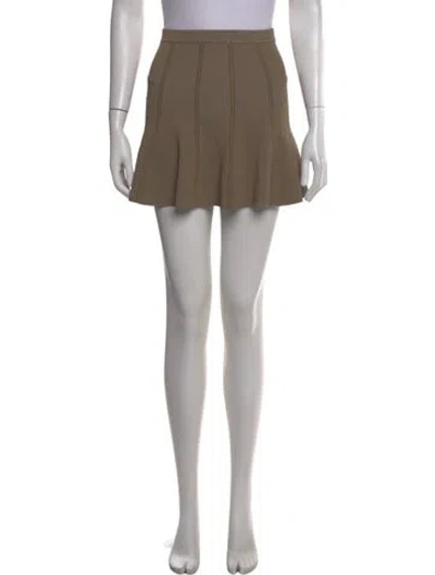 Pre-owned Dion Lee Mini Skirt In Brown