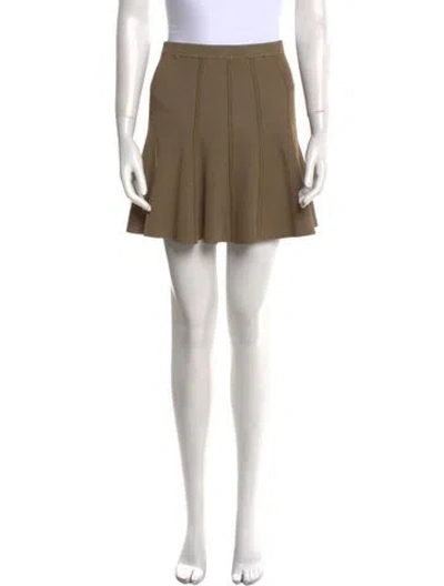 Pre-owned Dion Lee Mini Skirt In Green