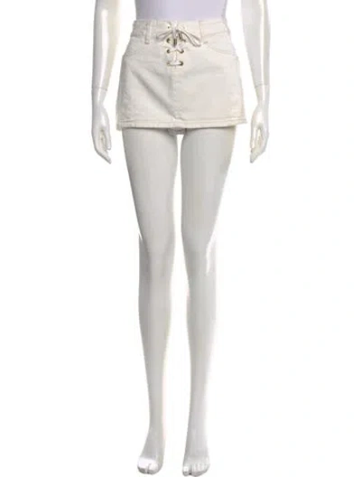 Pre-owned Dion Lee Mini Skirt In Neutral