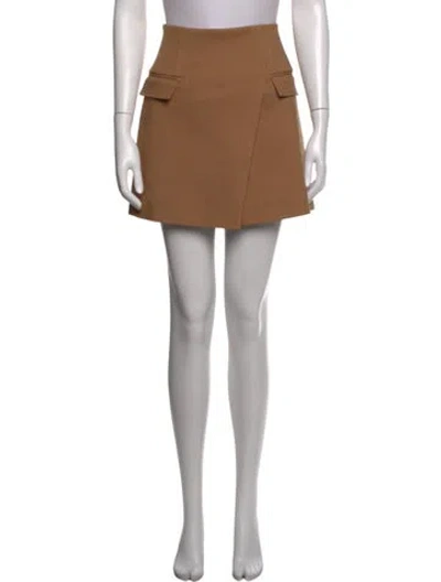 Pre-owned Dion Lee Mini Skirt In Neutrals