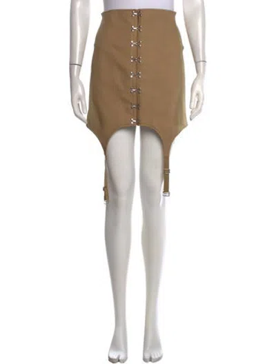 Pre-owned Dion Lee Mini Skirt In Neutrals