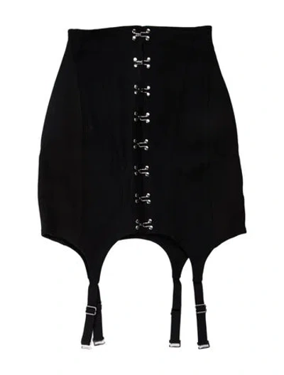 Pre-owned Dion Lee Mini Skirt W/ Tags In Black