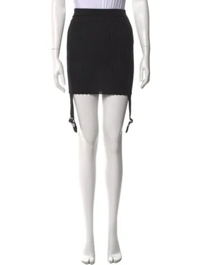 Pre-owned Dion Lee Mini Skirt W/ Tags In Black