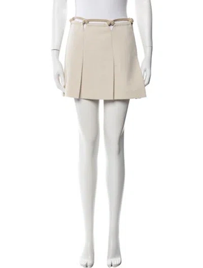 Pre-owned Dion Lee Mini Skirt W/ Tags In Neutral