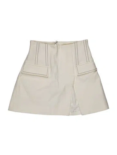 Pre-owned Dion Lee Mini Skirt W/ Tags In White