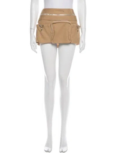 Pre-owned Dion Lee Mini Skirt In White