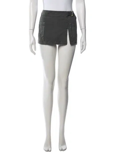 Pre-owned Dion Lee Mini Skirt In White