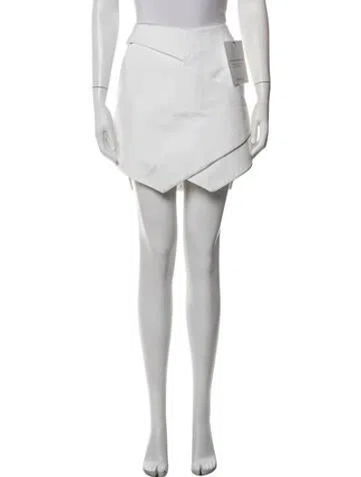 Pre-owned Dion Lee Mini Skirt In White