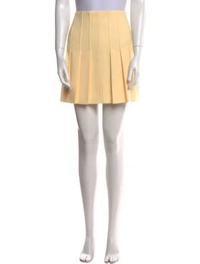 Pre-owned Dion Lee Mini Skirt In Yellow