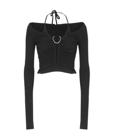 Dion Lee Mobius Layered Long-sleeve Top In Black